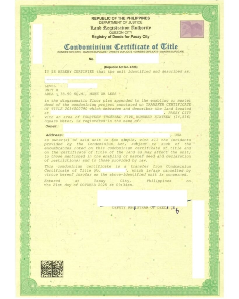 land title sample