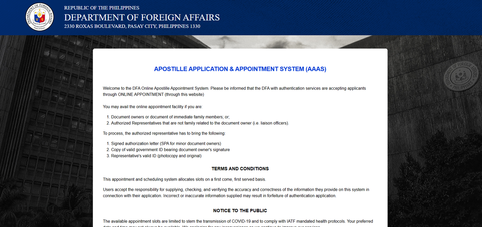 DFA Apostille for Philippine Document Authentication